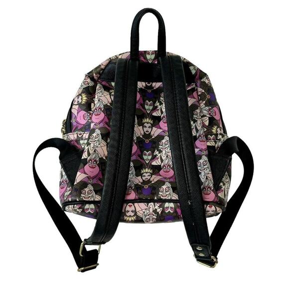 DISNEY LOUNGEFLY Villains Mini Backpack Ursula Cruella Maleficent Evil Queen Bag main image 11